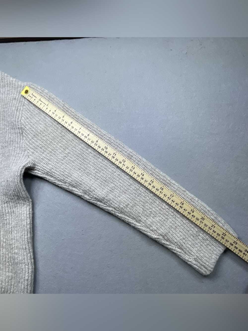 H&M Rib-knit Sweater Ribbed Crewneck Medium Beige - Picture 9 of 9